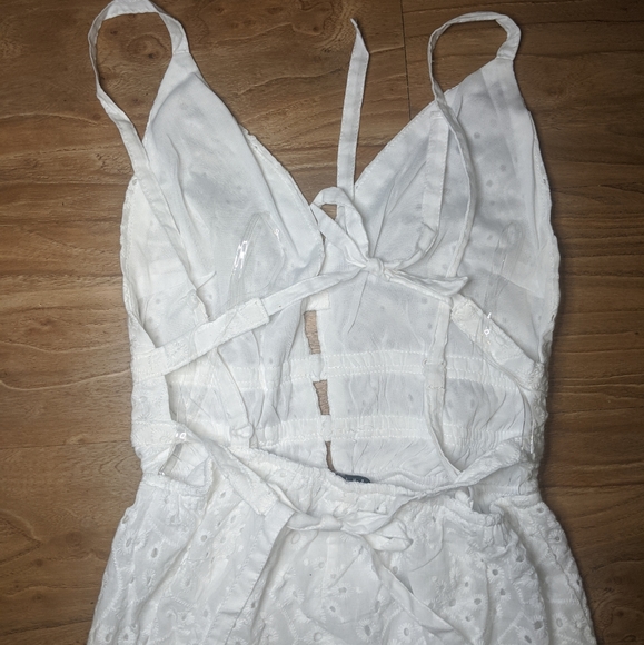 White Backless Beach Romper by Favlux - Picture 6 of 6
